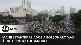 Manifestantes aliados a Bolsonaro vão às ruas no Rio de Janeiro [upl. by Cilegna]