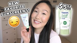 Coppertone Pure and Simple Face Sunscreen Lotion SPF 50  REVIEWMY THOUGHTS SENSITIVE SKIN [upl. by Dagall]