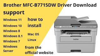 Brother MFCB7715DW Driver Download and Setup Windows 11 Windows 10Mac 13 Mac 12 Mac 11 [upl. by Ahsein]