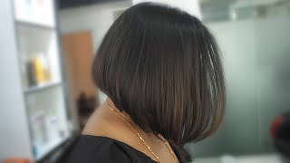 Aline boblob haircut  Short haircut  NYNY Salon [upl. by Gona]