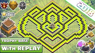 New BEST Town Hall 8 TROPHY Base 2018 With REPLAY Proof  COC Th8 Base Design  Clash of Clans [upl. by Dustman]