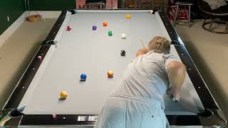 Easy 8 ball break amp runout Professional style 4” pockets 9’ table new Simonis 760 Pool is easy Lol [upl. by Llenor716]