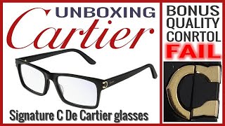 Unboxing quotSignature C De Cartierquot Glasses  Major Bonus FAIL [upl. by Ahsircal]