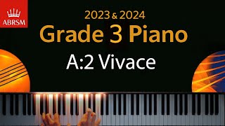 ABRSM 2023 amp 2024  Grade 3 Piano exam  A2 Vivace  Muzio Clementi [upl. by Goren199]