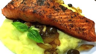 RestaurantStyle Pan Seared Salmon  Salmon Recipe [upl. by Nami]