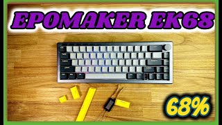 EPOMAKER EK68 TECLADOS MECANICOS 65 SEM FIO EXCELENTE E COMPACTO EPOMAKER EK68 [upl. by Ahrens]