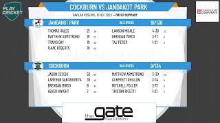 South Metropolitan CA  Mid Season One Day Final  Grand Final  Cockburn v Jandakot Park [upl. by Izak722]