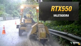 Valetadeira Vermeer  RTX550 Roda de Corte [upl. by Erait867]