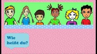 Deutsch lernen Wie heißt du  einfaches Kinderlied  quotWhats your namequot German song for kids [upl. by Stelmach]