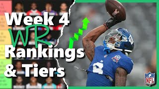 Week 4  Wide Receiver Rankings amp Tiers Top 40  Fantasy Football [upl. by Savadove]