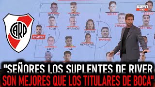 🚨💣 VIGNOLO IMPACTADO CON EL EQUIPAZO SUPLENTE DE RIVER PLATE VS BOCA JUNIORS [upl. by Aile]