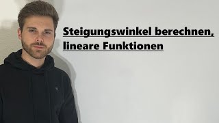 Steigungswinkel berechnen lineare Funktionen  Verständlich erklärt [upl. by Glaab264]