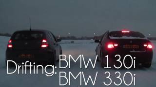 Drifting  BMW 130i vs BMW 330i  Hartvoorautosnl English subtitled [upl. by Blood]