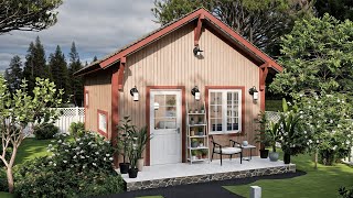 Cozy Living 30 sqm Tiny House  5x6 m 16x19 Design Tour [upl. by Ibob403]