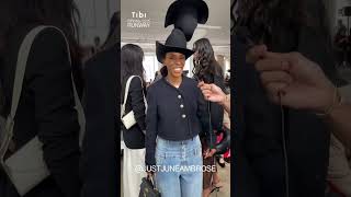 A talk with juneambrose65 at Tibi’s Spring 2025 Runway Show nyfw [upl. by Laird]