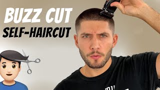 2 Guard Buzz Cut SelfHaircut Tutorial  How To Cut Your Own Hair [upl. by Ennaear]