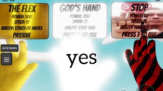 Roblox slap battles gods hand time stop sound effect [upl. by Inalaek577]