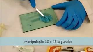 Manipulação de silicone de condensação em odontologia [upl. by Ahsaetal]