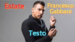 Estate  Francesco Gabbani  Testo [upl. by Delamare223]