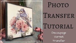 HOW TO TRANSFER PHOTO ON TO WOOD  DECOUPAGE TUTORIAL [upl. by Baillieu446]