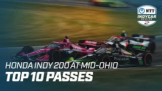 TOP 10 PASSES  HONDA INDY 200 AT MIDOHIO [upl. by Tybalt]