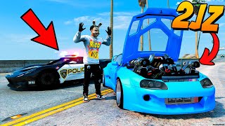 Me Regalaron Este Supra Con Un 2JZ y La Policia Me Detuvo Gta Rp [upl. by Halda]