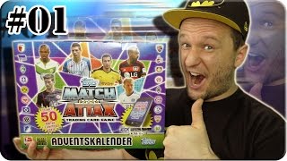 Match Attax 1516 ADVENTSKALENDER Unboxing 1122015 [upl. by Booma]