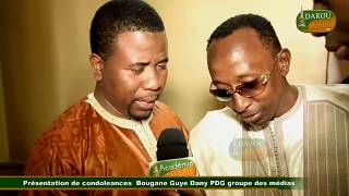 Présentation de condoleances Bougane GUEYE Dany PDG Groupe des médias [upl. by Kella]