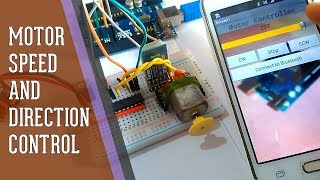 Motor Speed and Direction Control from Android Phone Arduino Project [upl. by Rosati]