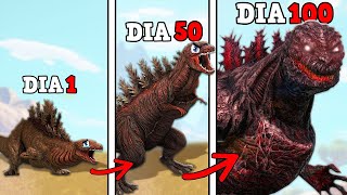 O PEQUENO SHIN GODZILLA EVOLUIU PARA O GIGANTE SHIN GODZILLA SUPREMO SOBREVIVI 100 DIAS [upl. by Ardnu]