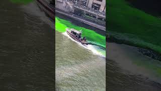 Chicago River dyeing stpatricksday [upl. by Nnasus735]