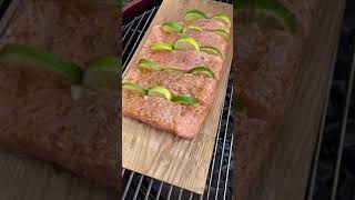 Lachs von der Planke  Fisch grillen Rezept  Die Frau am Grill [upl. by Nonnad]