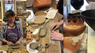 Pottery making demonstration by Angie Yazzie and Eric Marcus of Taos Pueblo [upl. by Laveen523]