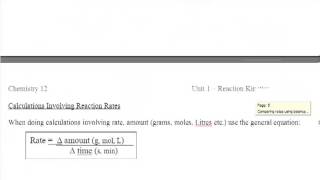 Reaction Rates  LT 13  Chemistry 12 Sec 11  Reaction Rates [upl. by Donnenfeld]