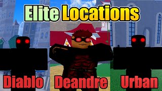 All Elite Bosses Location in Blox Fruits [upl. by Acireit]