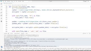 AES File Encryption and Decryption in Python [upl. by Enirahtak]