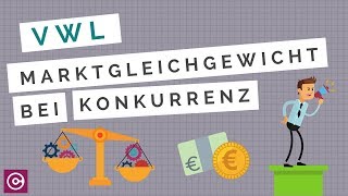 Volkswirtschaftslehre  Marktgleichgewicht bei Konkurrenz [upl. by Renmus]