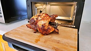 Making Rotisserie Whole Chicken in an Air Fryer  Proscenic T31 [upl. by Ardnasac]