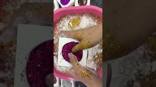 Full Block Glitter Crumbles into water oddlysatisfying relax shortscreate viral [upl. by Sivaj]