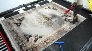 How To Clean a Oriental Wool Rug using The Centrifuge [upl. by Simaj337]