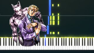 Yoshikage Kiras Theme PIANO TUTORIAL Sheet in the description [upl. by Ier868]