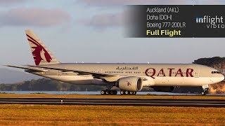 Worlds Longest Flight  Full Flight Qatar Airways Auckland to Doha  Boeing 777200LR [upl. by Nehpets]