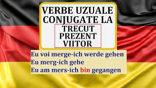 Invata Germana  VERBE IMPORTANTE germane conjugate la trecut prezent si viitor [upl. by Aierbma]