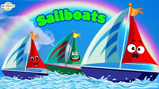 10 Little Sailboats  Boat Song  Sailboats Song By Nanyland Kids  Nursery Rhymes amp Baby Songs [upl. by Sadie]