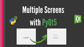 Multiple Screens in PyQt5 Switch screens without opening a new window [upl. by Ydissahc86]