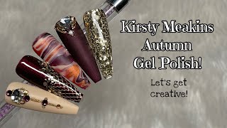 Kirsty Meakins Autumn Gel Polish Collection  Gel Polish Nail Art [upl. by Ellehcsor]