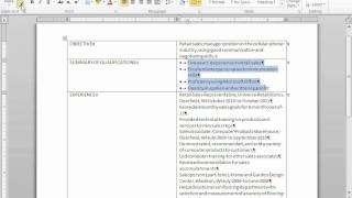 Activity 204 Creating Bulleted Lists in a Table [upl. by Bac]