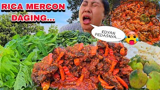 EDAN PEDASNYA‼️RICAquot MERCON DAGING SAPI LALAP DAUN PEPAYA amp JENGKOL KUBUR [upl. by Desdee]