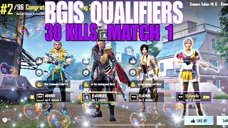 BGIS INGAME QUALIFIERS  DAY 1  30 KILLS DOMINATION  TEAM EchoVerse ESPORTS  bgis bmps [upl. by Moffat]