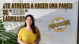 Cómo HACER una PARED de LADRILLO quotFALSOquot  ¿TE ATREVES  DIY  👩‍🔧BRICOPOWER 🧰✨ [upl. by Waddell]